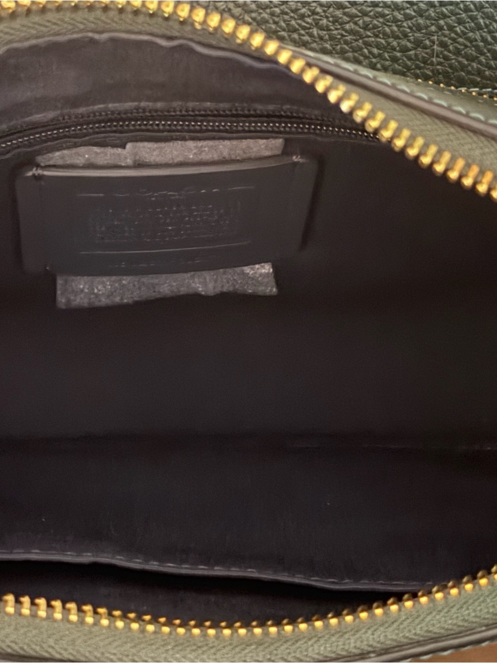 Coach Teri Hobo Green Gold Leather Shoulder Bag purse convertible NEW - Picture 15 of 15